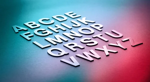 Alfabet Gemaakt Met Solide Letters Achtergrond Symbool Van Het Onderwijs — Stockfoto
