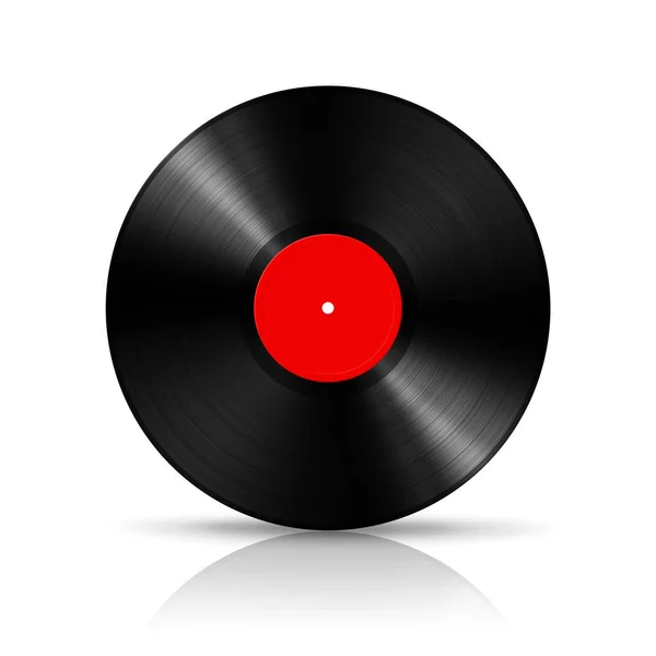 Red Vinyl Record Isolated White Background Illustration — Stock Photo, Image