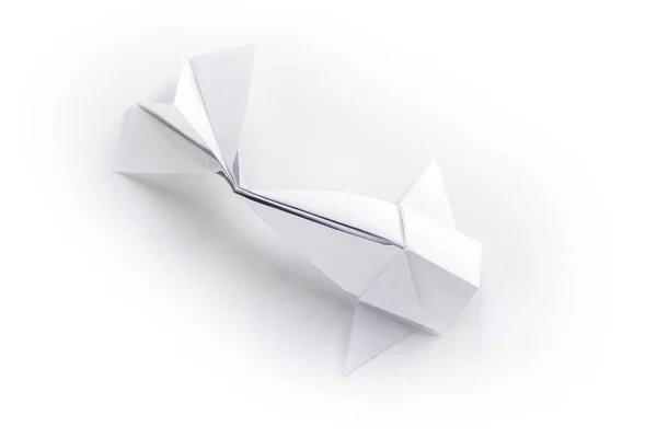 Paper Fish Origami Isolated Blank White Background — Stock Photo, Image