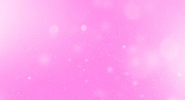 Pembe arka planda kar tanecikleri. Noel boş tebrik kartı