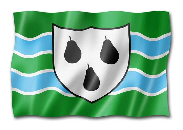 Worcestershire County Flag United Kingdom Waving Banner Collection Illustration — Stock Photo, Image