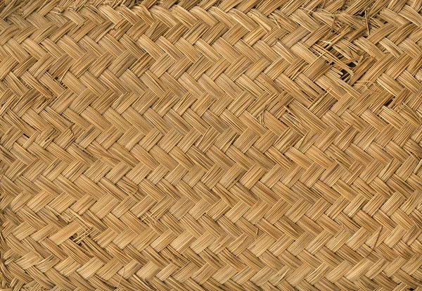Beige Woven Bamboo Mat Texture Horizontal Background Wallpaper — Stock Photo, Image