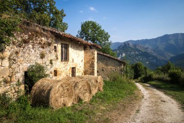 Old traditional farm in Picos de Europa, Asturias, Spain