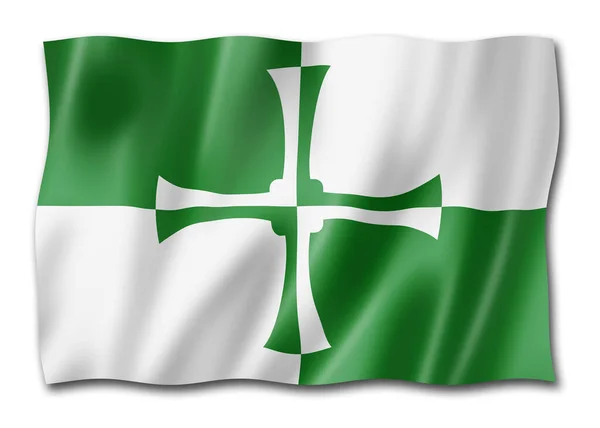Kirkcudbrightshire County Flag United Kingdom Waving Banner Collection Illustration — Stock Photo, Image