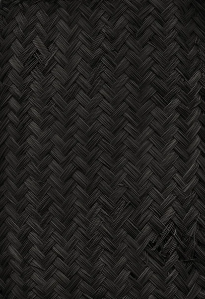 Black Woven Bamboo Mat Texture Vertical Background Wallpaper — Stock Photo, Image
