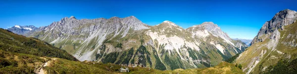 Lodowce Alpejskie Krajobraz Górski Pralognan Vanoise Francuskie Alpy Widok Panoramiczny — Zdjęcie stockowe