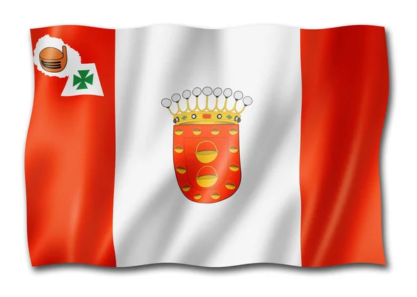 Gomera Σημαία Καναρίων Νήσων Ισπανία Κυματίζει Συλλογή Banner Απεικόνιση — Φωτογραφία Αρχείου