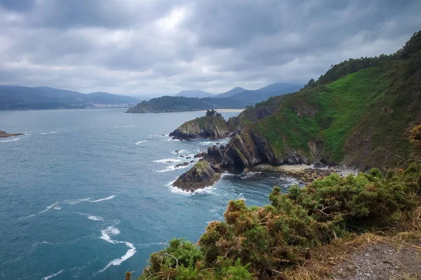 Punta Socastro Klippen Und Blick Auf Den Atlantik Galicien Spanien — Stockfoto