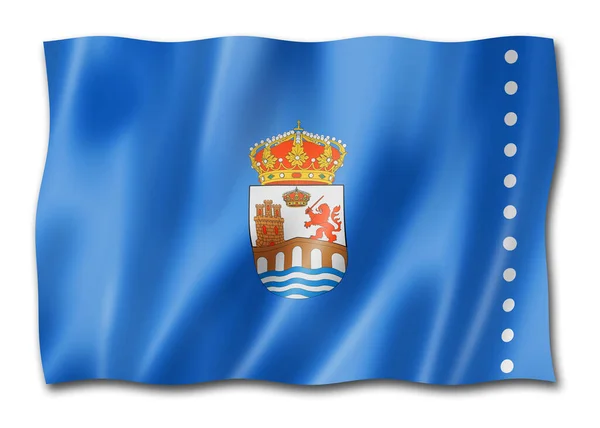 Bandeira Província Ourense Espanha Acenando Coleção Banners Ilustração — Fotografia de Stock
