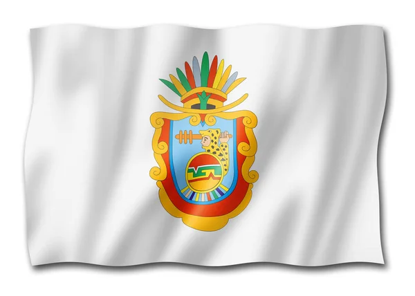 Die Flagge Des Bundesstaates Guerrero Mexiko Schwenkt Fahnen Illustration — Stockfoto