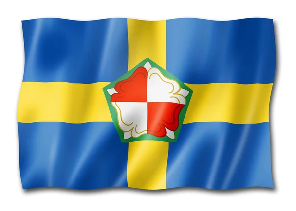 Flaga Hrabstwa Pembrokeshire Wielka Brytania Wymachująca Kolekcją Banerów Ilustracja — Zdjęcie stockowe