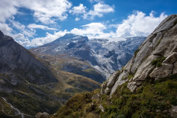 Alpesi Gleccserek Hegyvidéki Táj Pralognan Vanoise Ban Francia Alpok — Stock Fotó