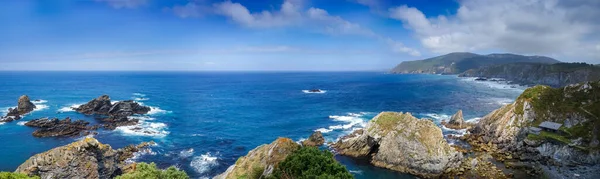 Ortigueira Cliffs Atlantic Ocean View Galicia Spain Landmark Mejor Banco — Stok Foto