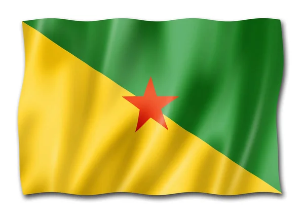 Bandeira Guiana Francesa Territórios Ultramarinos França Ilustração — Fotografia de Stock