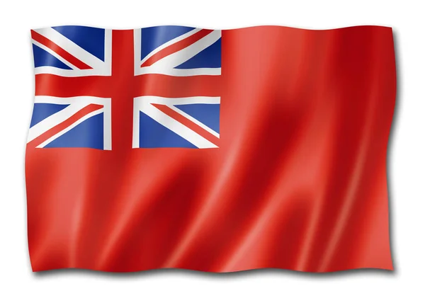 Kırmızı Asteğmen Birleşik Krallık Bayrağı Sallıyor Illüstrasyon — Stok fotoğraf