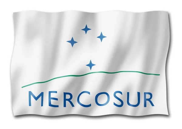 Flaga Mercosuru Południowy Wspólny Rynek Ilustracja — Zdjęcie stockowe