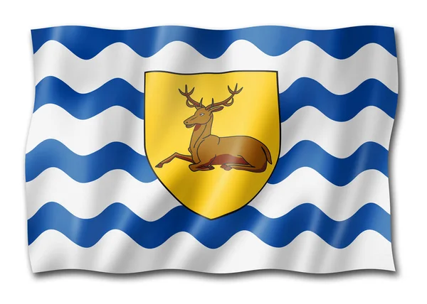Hertfordshire County Flag United Kingdom Waving Banner Collection Illustration — Stock Photo, Image