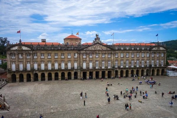 Santiago Compostela Spanien Juli 2022 Blick Auf Den Obradoiro Platz — Stockfoto
