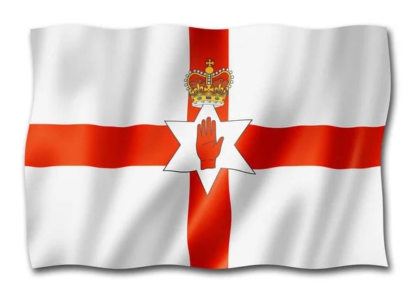 Irlanda Del Nord Bandiera Ulster Regno Unito Sventola Raccolta Striscioni — Foto Stock