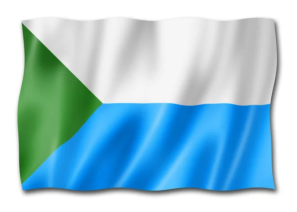 Stato Khabarovsk Krai Bandiera Russia Sventola Bandiera Raccolta Illustrazione — Foto Stock