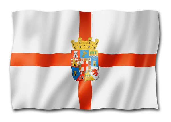 Флаг Провинции Альмерия Испания Размахивая Баннером Коллекции Иллюстрация — стоковое фото