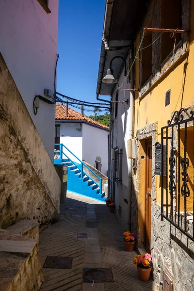 Ulice Kolorowe Domy Miejscowości Cudillero Asturia Hiszpania — Zdjęcie stockowe