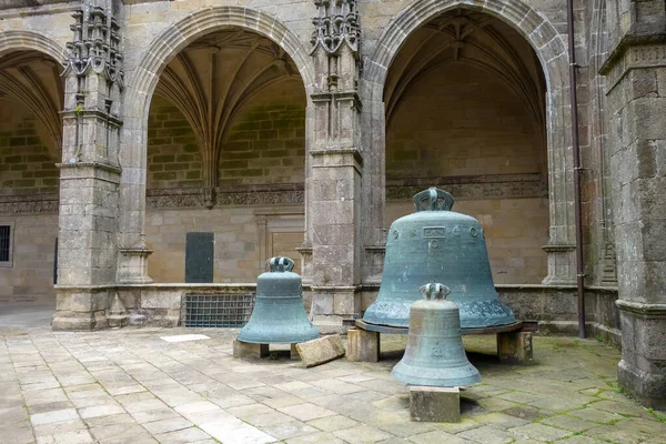 Three Bronze Bells Santiago Compostela Cathedral Galicia Spain — Stock Photo, Image
