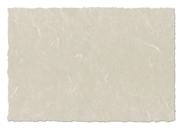 Textura Papel Reciclado Japonés Natural Fondo Horizontal Aislado Sobre Blanco —  Fotos de Stock