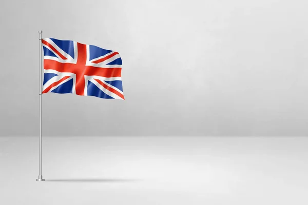 Ηνωμένο Βασίλειο Σημαία Ηνωμένου Βασιλείου Εικονογράφηση Απομονώνονται Λευκό Σκυρόδεμα Τοίχο — Φωτογραφία Αρχείου