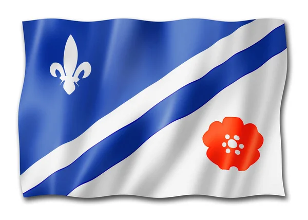 Francuska Flaga Etniczna Albertów Ameryka Ilustracja — Zdjęcie stockowe