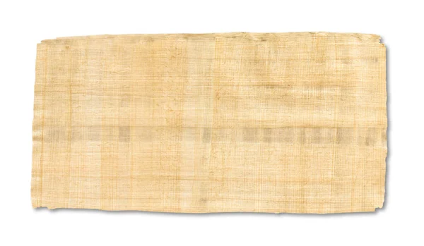 Oude Bruine Papyrus Textuur Geïsoleerd Witte Achtergrond Banner Behang — Stockfoto