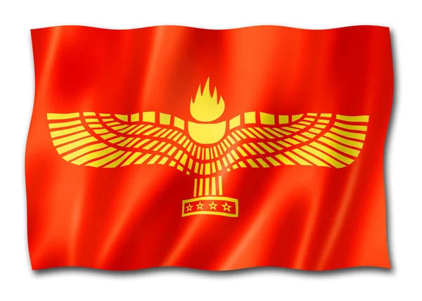 Syyrian Arabian Kansan Etninen Lippu Kuva — kuvapankkivalokuva