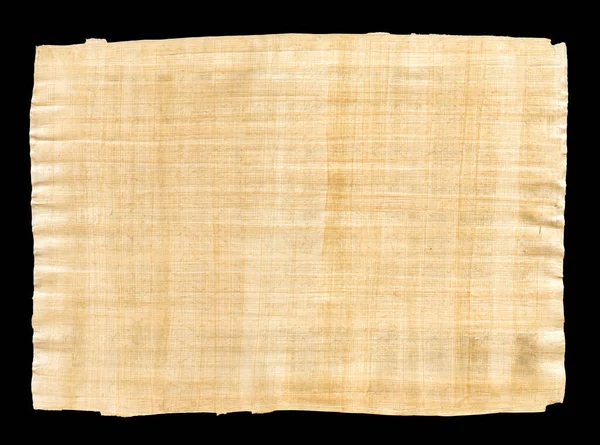 Textura Papiro Marrón Viejo Aislado Sobre Fondo Negro —  Fotos de Stock