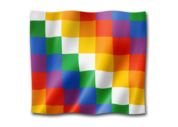 Wiphala Ethnic Flag South America Illustration — Stock Photo, Image