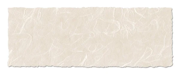 Natuurlijke Japanse Gerecycled Papier Textuur Horizontale Banner Achtergrond Geïsoleerd Wit — Stockfoto
