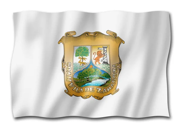 Coahuila State Flagga Mexiko Viftar Banner Samling Illustration — Stockfoto