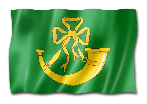 Флаг Округа Хантингдоншир Великобритания Размахивая Баннером Иллюстрация — стоковое фото