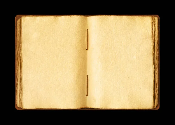 Старая Открытая Средневековая Книга Старыми Пергаментными Страницами Пустой Текстурированный Манускрипт — стоковое фото