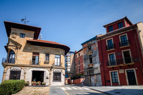 Gijón España Julio 2022 Casas Coloridas Casco Antiguo Cimavilla — Foto de Stock