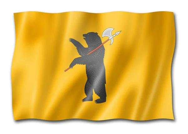 Jaroszlavl Állam Oblast Zászló Oroszország Lobogtató Banner Gyűjtemény Illusztráció — Stock Fotó