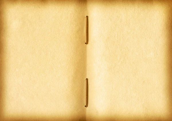 Stará Otevřená Středověká Kniha Opotřebovanými Pergamenovými Stránkami Prázdný Texturovaný Rukopis — Stock fotografie