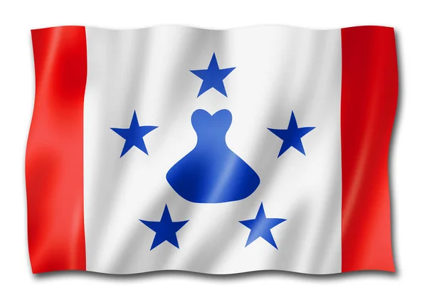 オーストラリア諸島の旗 フランス領ポリネシア 3Dイラスト — ストック写真