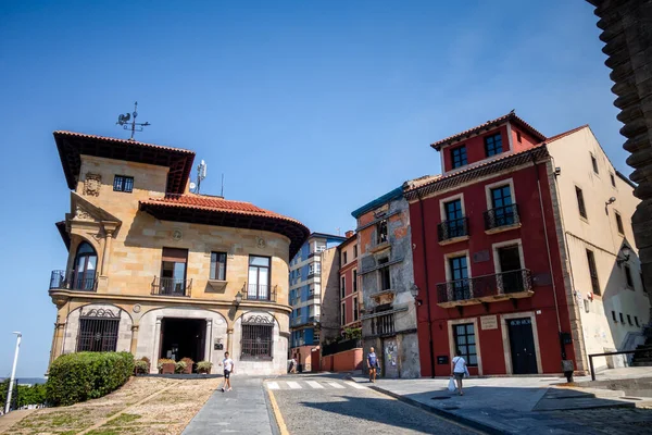 Gijón España Julio 2022 Casas Coloridas Casco Antiguo Cimavilla — Foto de Stock