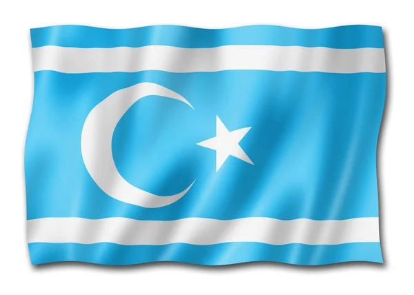 Irak Turkmeńska Flaga Etniczna Ilustracja — Zdjęcie stockowe