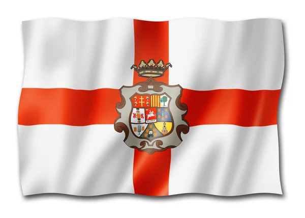 Σημαία Επαρχίας Huesca Ισπανία Κυματίζει Συλλογή Banner Απεικόνιση — Φωτογραφία Αρχείου