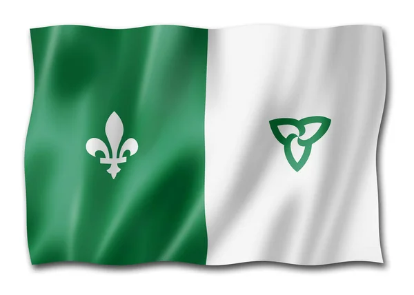 Bandeira Étnica Dos Ontários Franceses América Ilustração — Fotografia de Stock