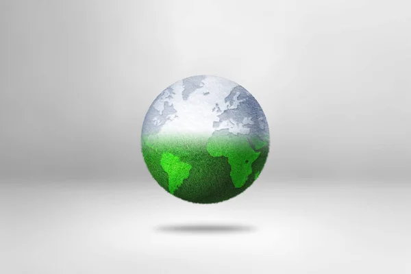Мировой Шар Тает Глобального Потепления Изолированный Белом Фоне Иллюстрация — стоковое фото