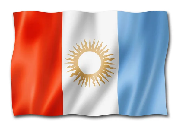Cordoba Province Flag Argentina Waving Banner Collection Illustration — Stock Photo, Image