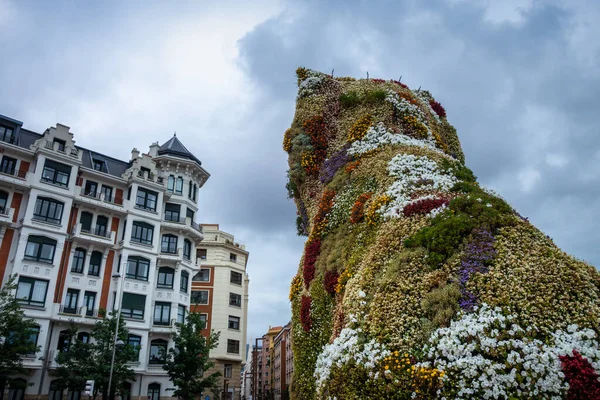 Bilbao Spanje Juli 2022 Puppy Jeff Koons Voor Het Guggenheim — Stockfoto