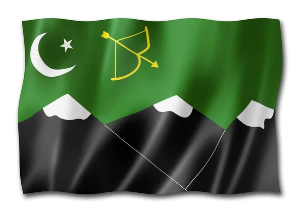 Bandiera Etnica Del Popolo Burusho Pakistan Illustrazione — Foto Stock